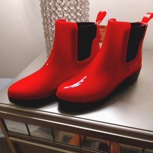 Seven7 Red Patent Leather Boots